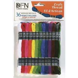  Cotton Craft Thread 36 Skeins Primary Colors Arts, Crafts & Sewing