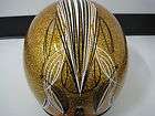 Custom Pinstriped Daytona Helmet Black & White Pin Striping XL gold 