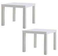 Set of 2 IKEA Lack Side Tables White color secure ship  
