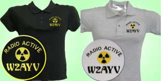 EMBROIDERED Ham Radio POLO SHIRT with Radio Active Available in Plus 