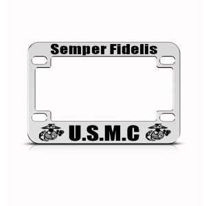 Semper Fidelis Military Metal Bike Motorcycle License Plate Frame