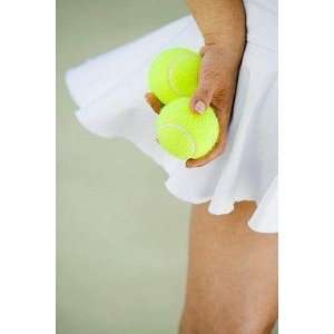  Woman Holding Tennis Balls   Peel and Stick Wall Decal by 