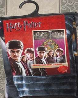 New Harry Potter Trio Soft Plush Blanket Hogwarts Crest  
