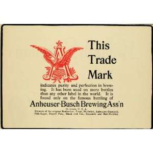  Beer Trademark Budweiser Faust   Original Print Ad