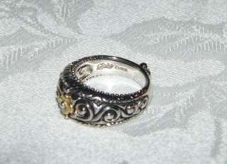 BARBARA BIXBY STERLING SILVER & 18KT BAND RING SIZE 5  