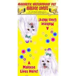 Maltese 18 x 18 Fully Magnetic Dog Mailbox Cover