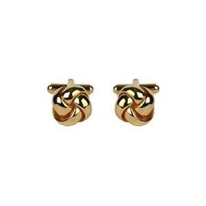  Rhodium Plated Round Section Single Cord Knot Cufflinks Jewelry