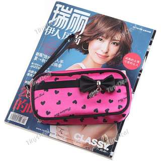 Size Bowknot Heart Waterproof Zipper Cosmetic Bag for Girls NBG 