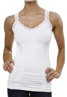 White Lace Seamless Cami Tank Top Camisole S/M/L/XL NWT  