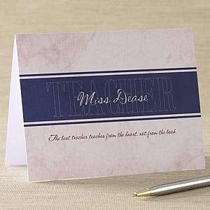   Printed Note Card Stationery for Teachers