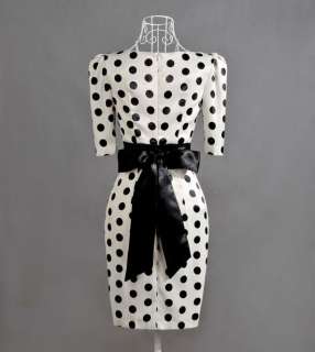 2012 New stylish lady polka dot dress elegant OL satins mini dresses 
