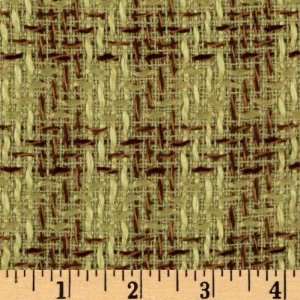   Suiting Boucle Lime/Brown Fabric By The Yard Arts, Crafts & Sewing