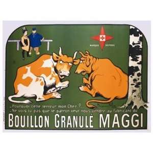 Bouillon Maggi by Benjamin Rabier 24x18 Grocery & Gourmet Food