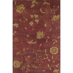  Capri All Over Floral Red and Gold Rug Size 36 x 56 