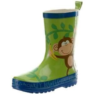    Stephen Joseph Boys Monkey Rain Boots Size 10 