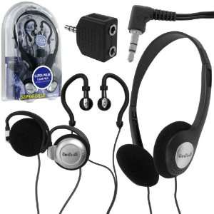  Go Stereo Three Pack   Headphones, Clip Ons, Ear Buds 