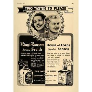   Ransom Blended Scotch & House of Lords   Original Print Ad Home