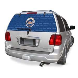   York Mets MLB Logo Rearz Back Windshield Covering by Glass Tatz