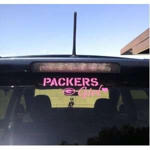  Green Bay Packers Girl Car Window Decal Sticker Pink 