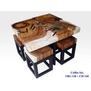   Wood Cafe Dining Table set Custom Sizes Available