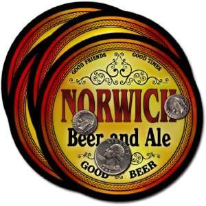  Norwich , VT Beer & Ale Coasters   4pk 