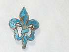 VICTORIAN STERLING ENAMEL PIN for GUILLOCHE POCKETWATCH