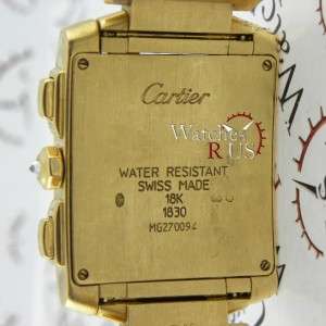 Cartier Tank francaise 18k Yellow Gold Diamond Bezel Chronograph   NR 
