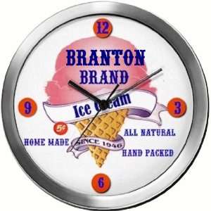  BRANTON 14 Inch Ice Cream Metal Clock Quartz Movement 