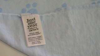 Carters Just One Year Dog/Puppy Paw Print Receiving Flannel Baby 