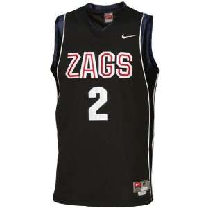  Nike Gonzaga Bulldogs #2 Black March Madness Basketball 