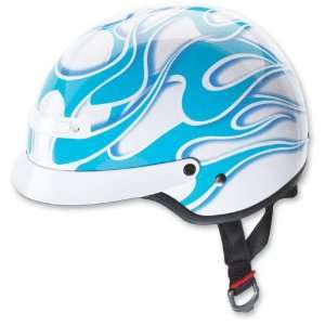  Z1R Nomad Half Helmet Blue Ghost Flames XXL 2XL 0103 0244 