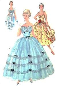 136 ROCKABILLY PROM GOWN PATTERN FOR ALL SIZE DOLLS  