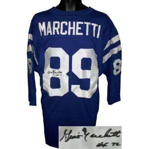  Gino Marchetti signed Colts Blue Prostyle Jersey HOF72 3/4 