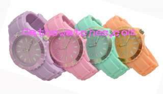 Ladies/Unisex Silicon/Rubber Summer Pastel Ice Colours Watch  