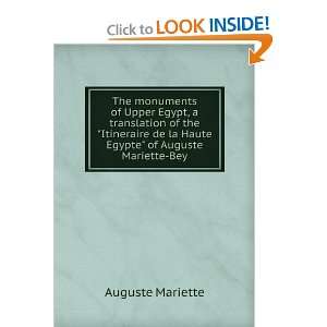   de la Haute Egypte of Auguste Mariette Bey Auguste Mariette Books