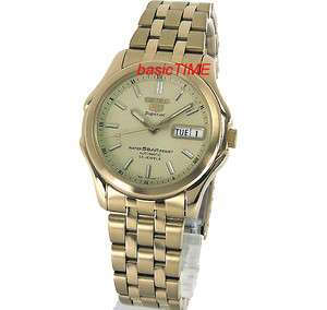 SEIKO MEN AUTOMATIC SUPERIOR MID SIZE GOLD LAYERED STEEL DATE DAY 