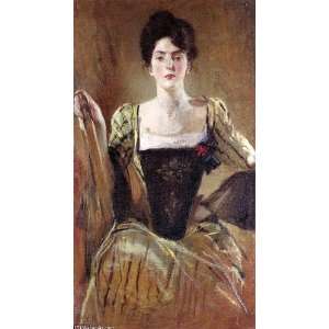   oil paintings   John White Alexander   24 x 44 inches   The Green Gown
