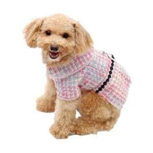  Pink Plaid Designer Dog Coat Size Small 