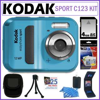 Kodak EasyShare Sport C123 Digital Camera 4GB Bundle 041771564193 