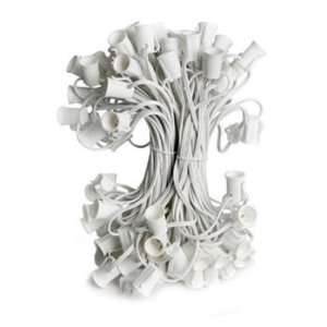  100 C9 Commercial Socket Cord; 12 Spacing; White Wire 