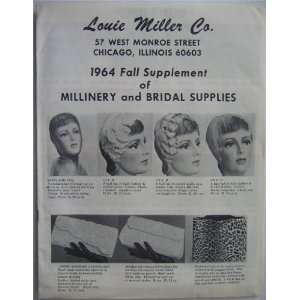   Fall Supplement of Millinery and Bridal Supplies Louie Miller Books
