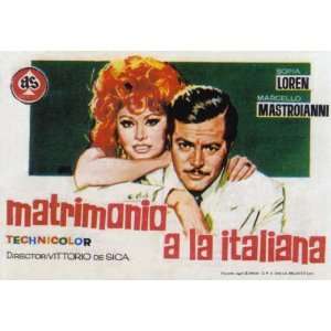   27x40 Sophia Loren Marcello Mastroianni Aldo Puglisi