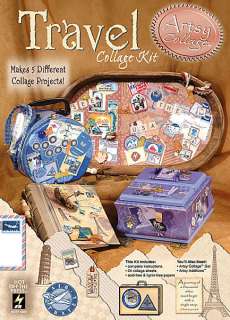   Collage TRAVEL COLLAGE KIT Book PAPERS FOR 5 PROJECTS NEW  