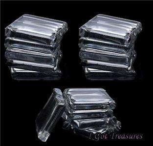 20 Glass Tiles Clear 1 Inch (25.4mm) Pendants, earrings, crafts & more 