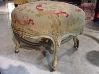 Magnificent Antique Louis XV Style Needlepoint Tabouret  