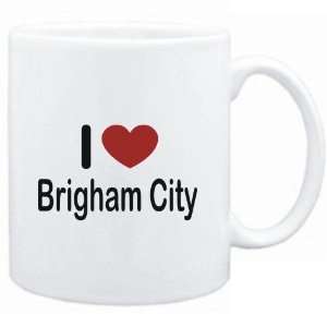  Mug White I LOVE Brigham City  Usa Cities Sports 