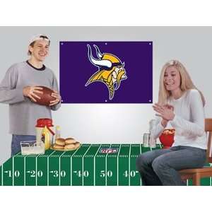 Minnesota Vikings Game/Tailgate Party Kits Banner & Tablecloth NFL 