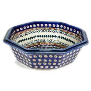  Polish Pottery Octagon Bowl Lotus z237 104