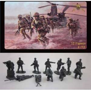   72 Modern British Army Unpainted Military Figures Toys & Games
