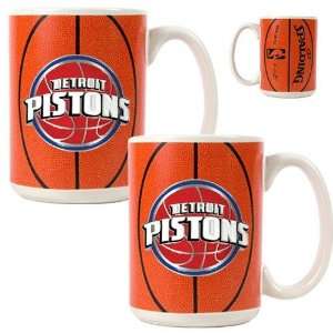  Detroit Pistons NBA 2pc Ceramic Gameball Mug Set   Primary 